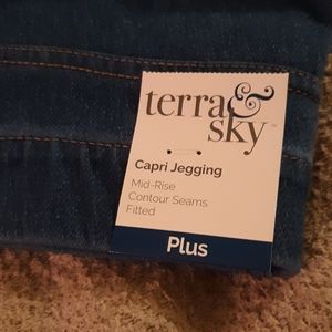 Terra & Sky Denim Capri